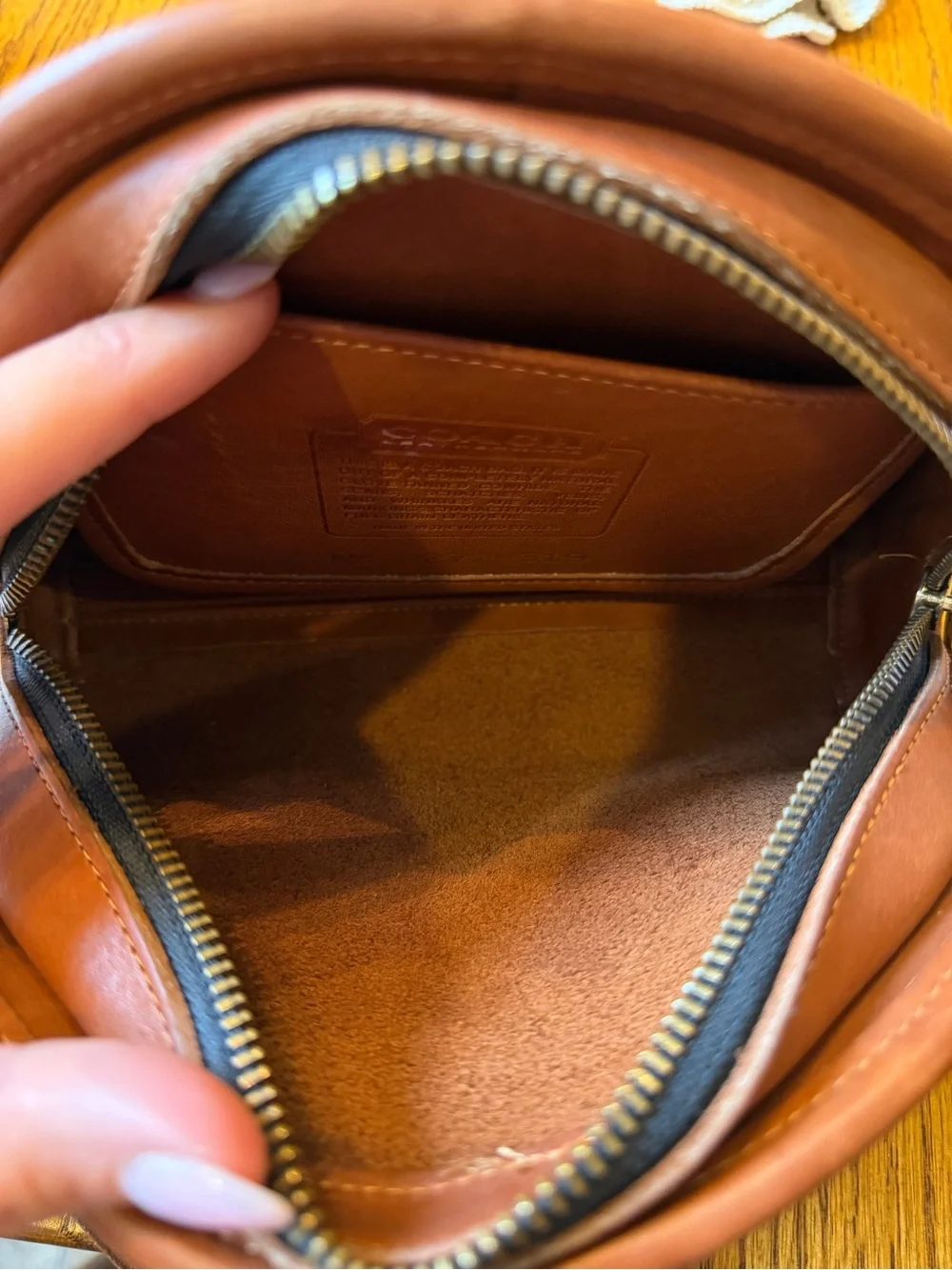 Vintage Coach Kimball Zip Brown Bag
